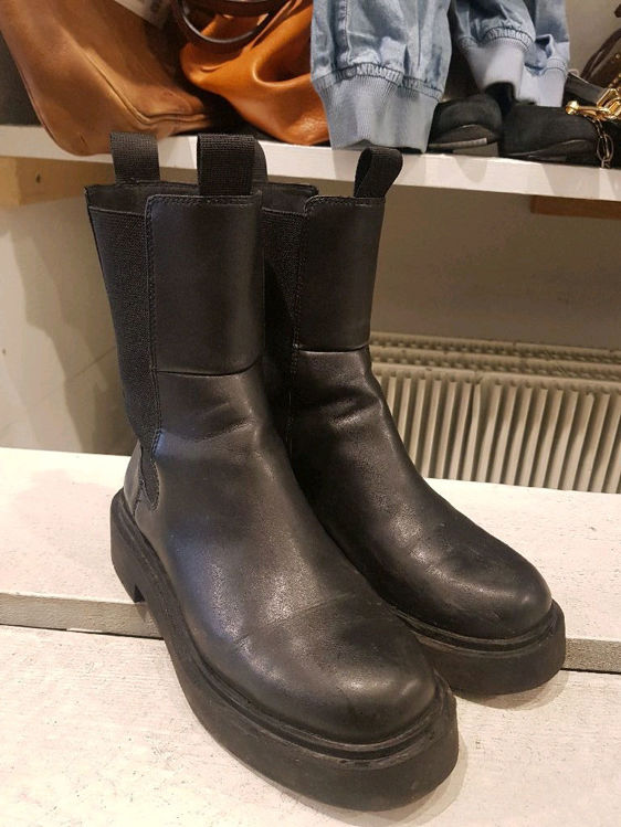 Billede af Sorte læder støvler 