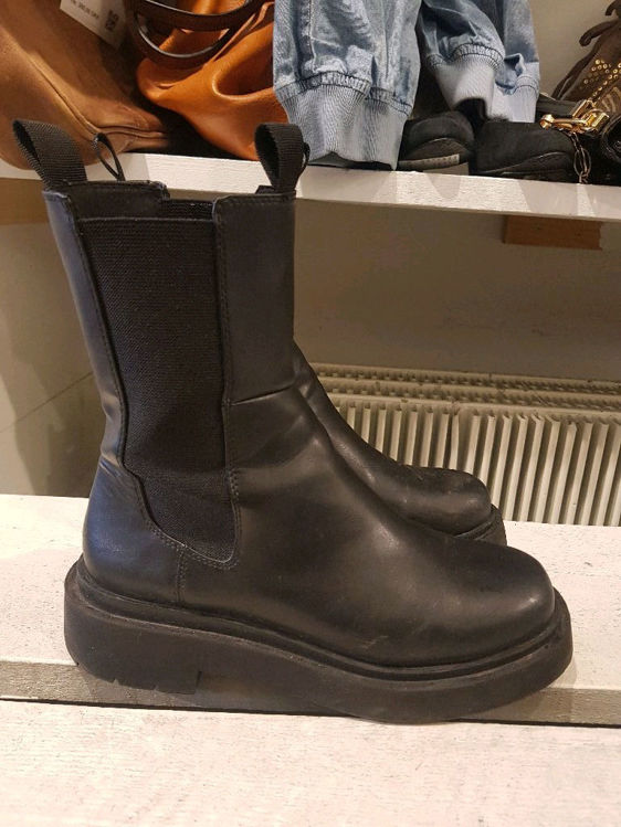 Billede af Sorte læder støvler 