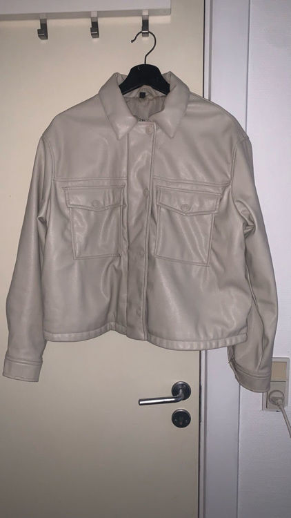Billede af H&M imiteret beige læderjakke 