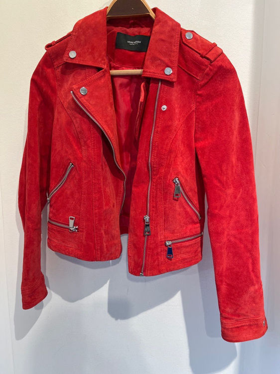 Billede af Red fake leather jacket 