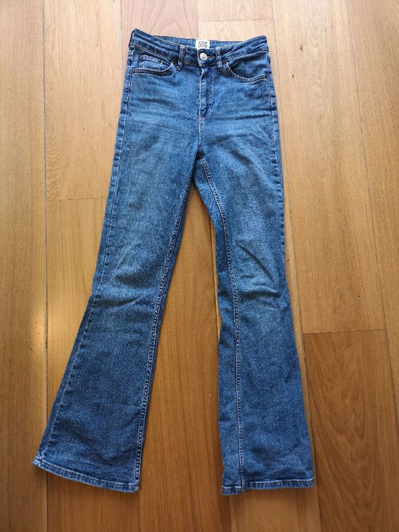 Billede af Blå flare jeans