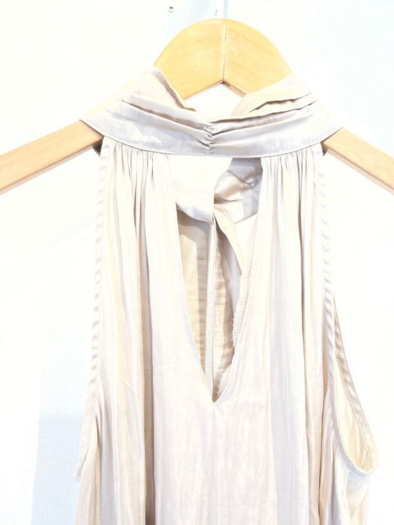 Billede af neo noir beige silketop 