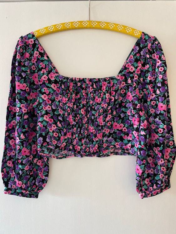 Billede af Croptop med pufærmer fra Zara