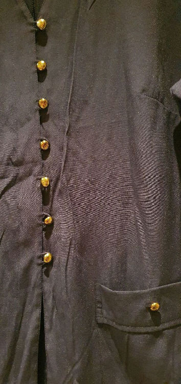 Billede af Vintage mørkeblå blazer skjorte, str 44