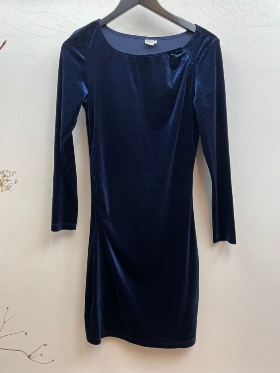 Billede af Mørk blå velour kjole