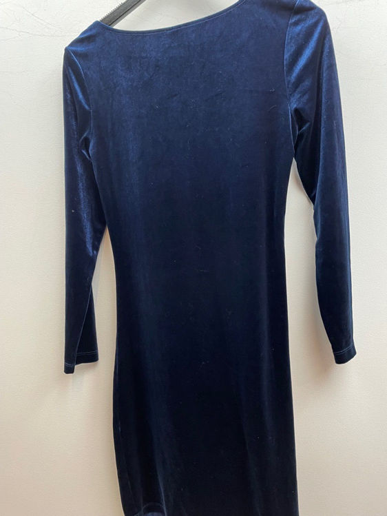 Billede af Mørk blå velour kjole