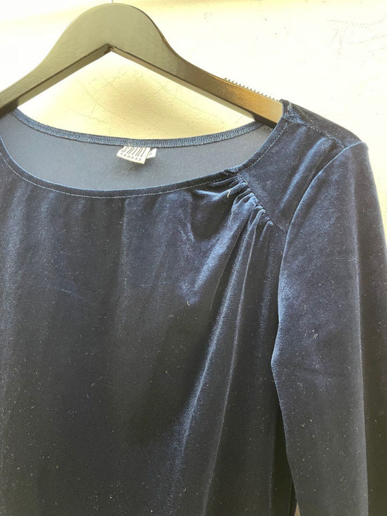 Billede af Mørk blå velour kjole