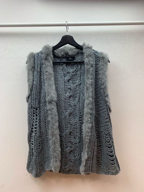 Billede af Kaninpels/strik vest 