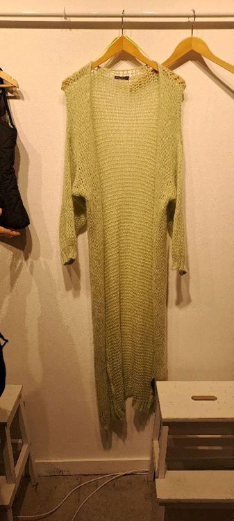 Billede af Grøn strik cardigan