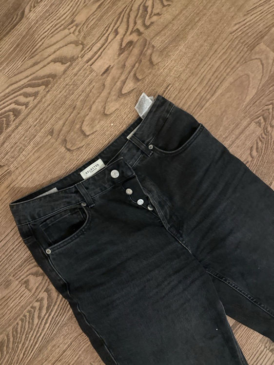 Billede af Selected wide black jeans