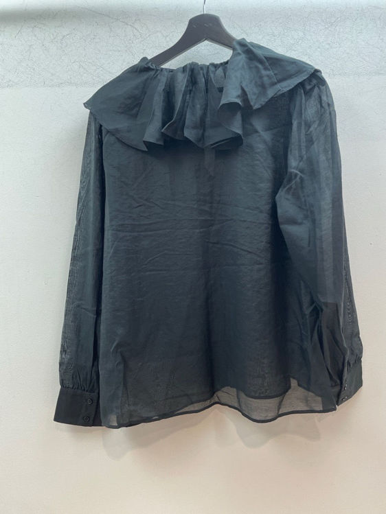 Billede af H&M tunika sort med flæs krave