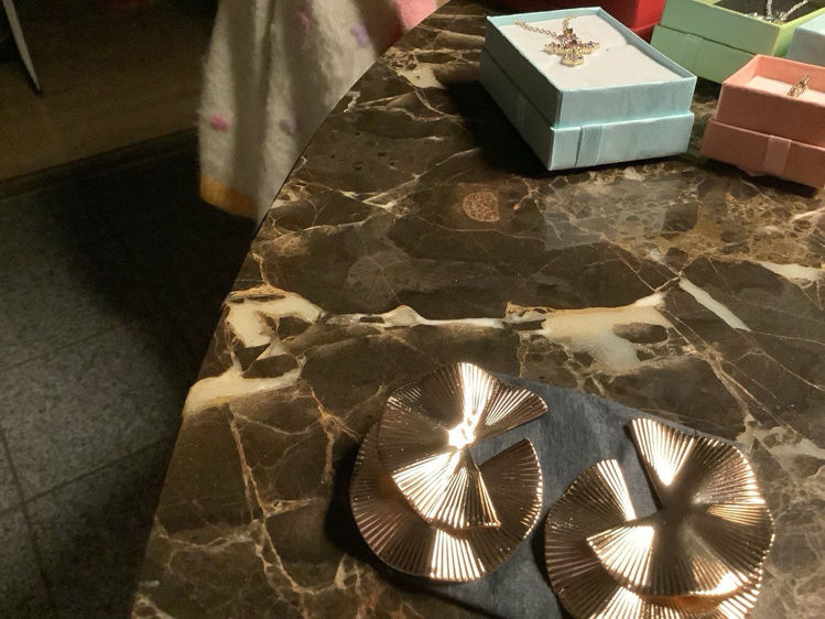 Billede af Ørering S Blad Guld
