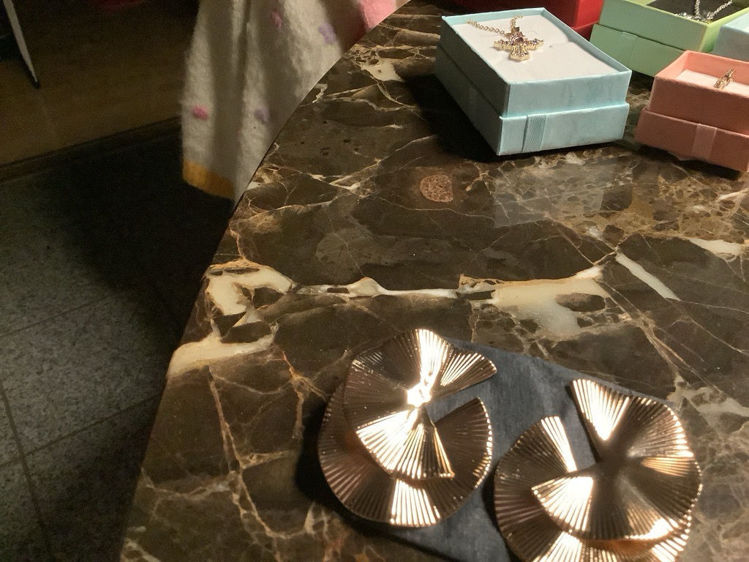 Billede af Ørering S Blad Guld