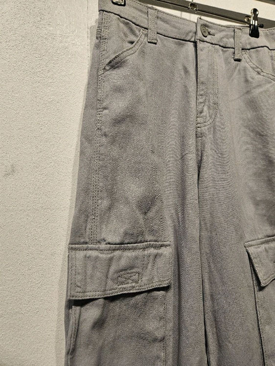 Billede af H&M fede wide leg cargo grå jeans 