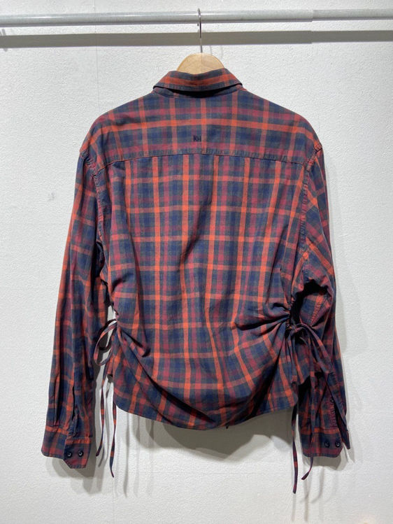 Billede af KH Upcycled skjorte langærmet mørkerød ternet