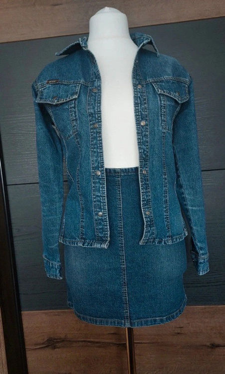 Billede af Sæt jeans jakke med nederdel