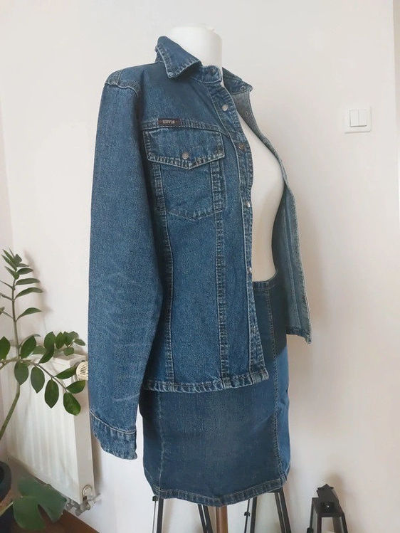 Billede af Sæt jeans jakke med nederdel