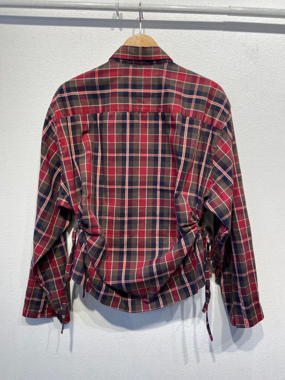 Billede af KH Upcycled skjorte langærmet mørkerød ternet