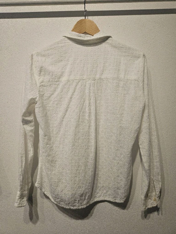 Billede af Vintage broderet skjorte m.perlemor knapper