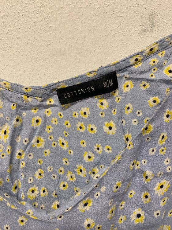 Billede af Cotton on blue top with yellow, stl M