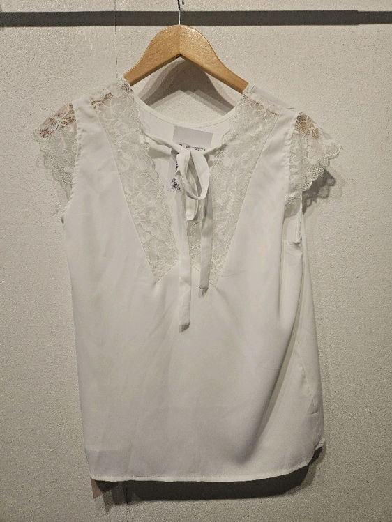 Billede af Fin blonde top m.sløjfe 