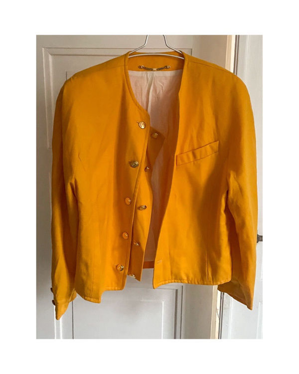 Billede af Vintage 100% uld - blazer gul
