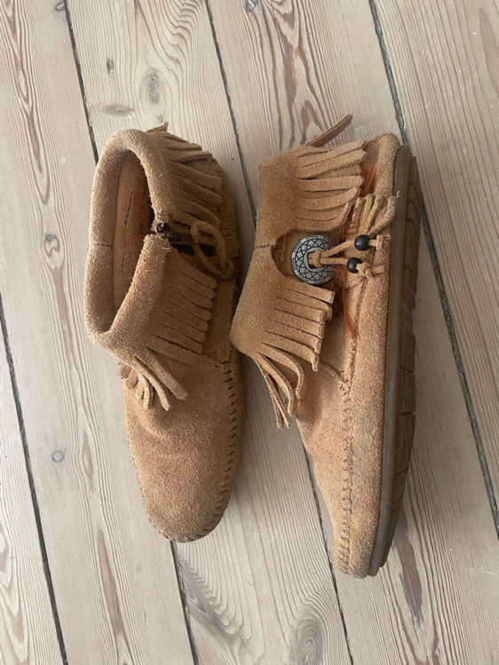 Billede af Minnetonka suede fringe shoes 39