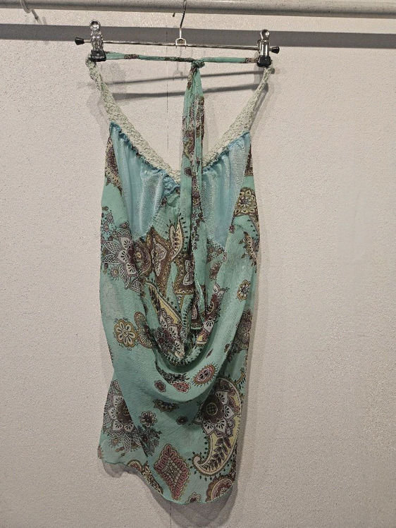 Billede af Vintage flot blomstret haltertop