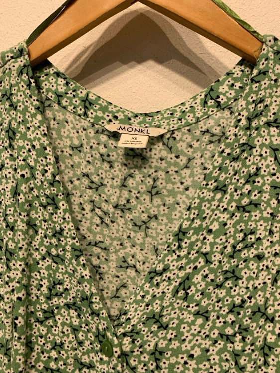 Billede af Monki, green flower dress, stl XS