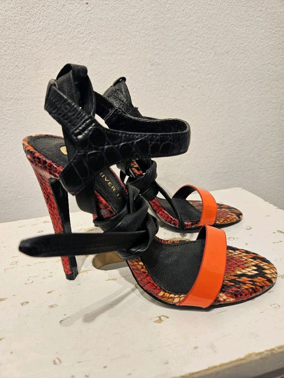 Billede af River Island fede snakeskin stiletter 